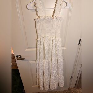 Simply Southern Cream Smocked Dress